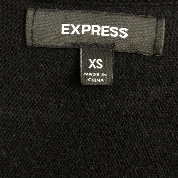 Express Black Kimono Sleeve Sweater Dress with Square Neckline - Picture 3 of 13